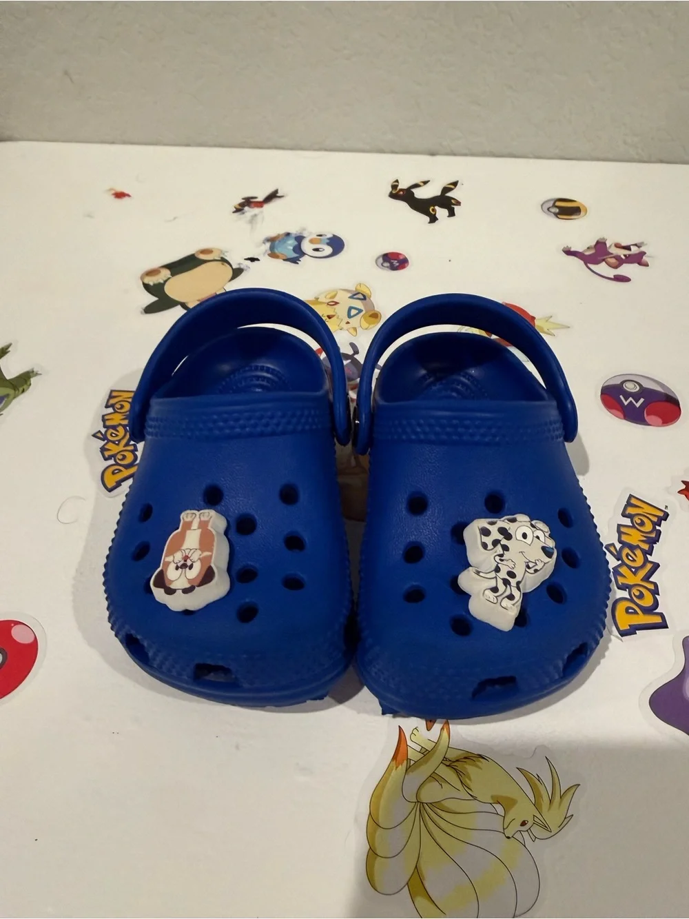 CROCS Infant Royal Blue Slip-On Clogs with Character Jibbitz